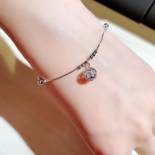 Блестящий хрустальный полый шар из бисера браслеты для женщин лучший подарок