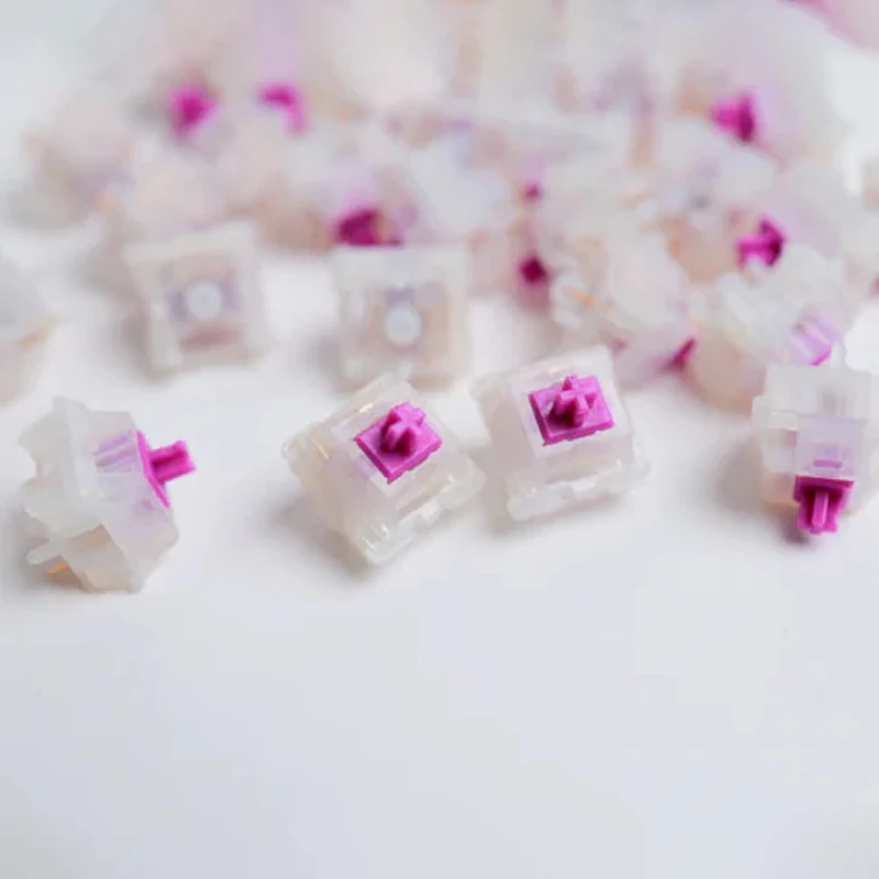 

Skr. GuGu Candy Blue Purple Switch for Mechanical Keyboard 5 Pins 58g 67g Linear Tactile Milky Housing Customize DIY Game