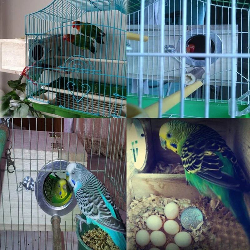 Твердая деревянная кормушка для птиц Budgerigar Parrot коробка для разведения Птичье гнездо клетка инкубатор для Parakeet Love Birds