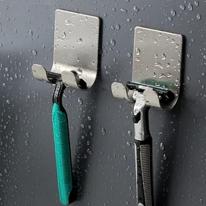 Wall Razor Holder Storage Hook Bathroom Shaving Razor Rack Men Shaver Holder Shelf Hanger Razor Stan