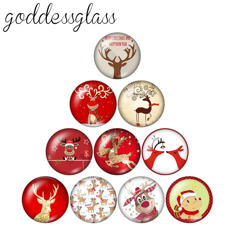 Счастливого Рождества счастливый подарок на Новый год 10 шт. Смешанные 12 мм/18 мм/20