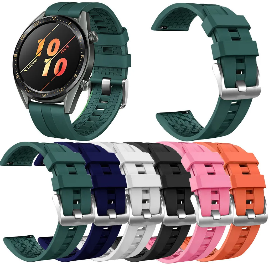 

Silicone Strap For Huawei Watch GT2 46mm Watchband Silica Gel Wrist Bands bracelet de montre Correa de reloj pasek do zegarka