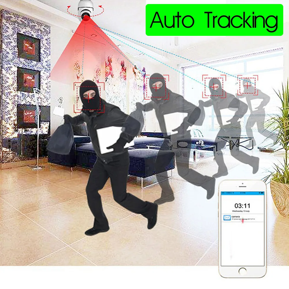 HD 2MP AI человека автоматическое отслеживание IP Камера приложение TUYA WiFi Pan Tilt