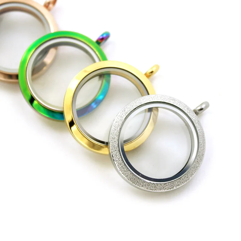 Diylocket 30 мм из нержавеющей стали круглый плавающий медальон с подвесками