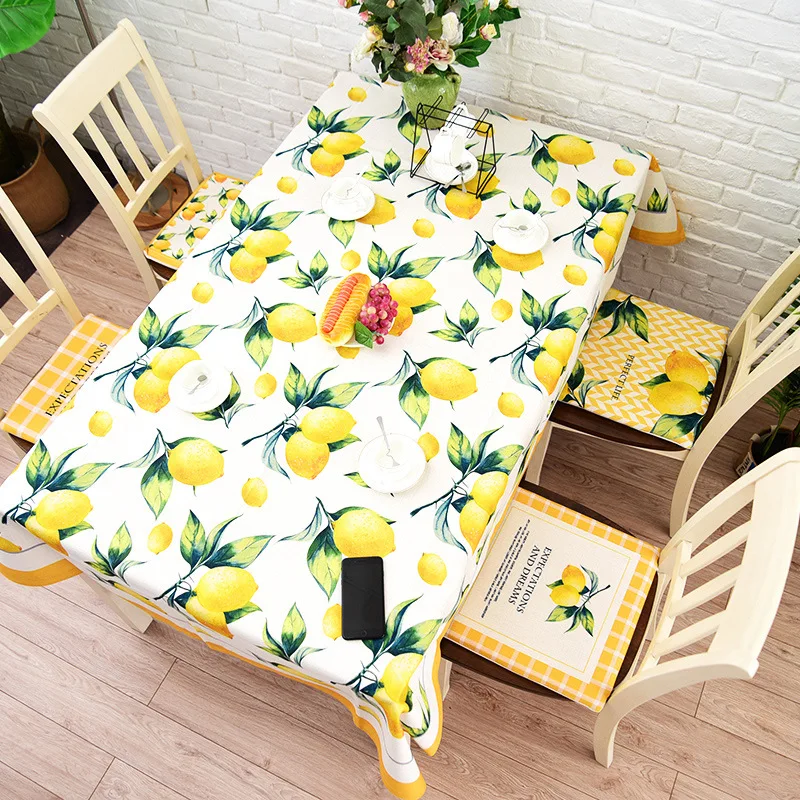 Круглая прямоугольная скатерть Simanfei американская пасторальная лимонная