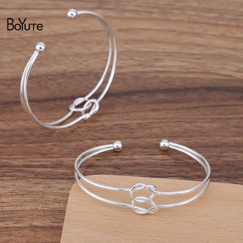 Браслет BoYuTe (5 шт./лот) 65*2 мм металлический железный с двойным узлом Прямая продажа