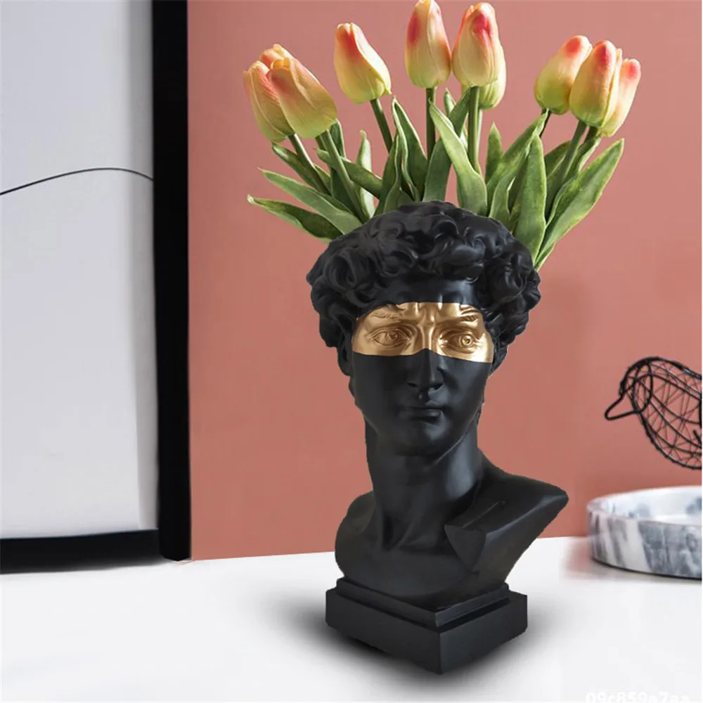 Смола Цвет повязка David украшения дома персонажа Скульптура креативные держатели