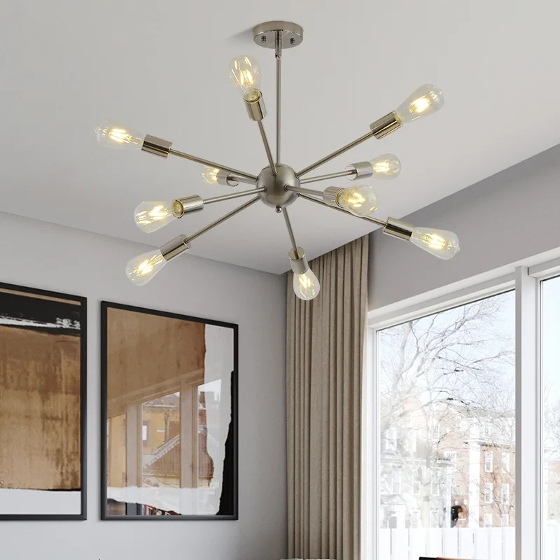 Люстра &quotСпутник&quot Латунные современные подвесные лампы античное золото