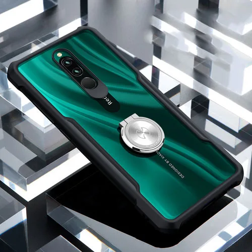 Black with Ring Для Xiaomi Redmi 8 чехол XUNDD Чехол подушки безопасности противоударный прозрачный защитный задний Чехол с кольцом для Redmi 8A чехол Capa - Цвет: Black with Ring