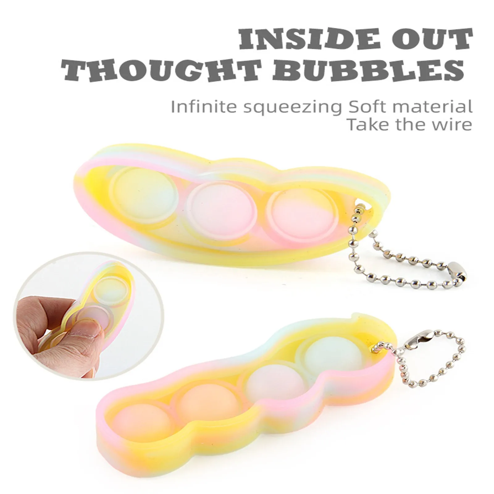 

Finger Bubble Music Keychain Adult Children's Novel And Strange Vent Decompression Decompression Toy Stress Relief Toys Funny