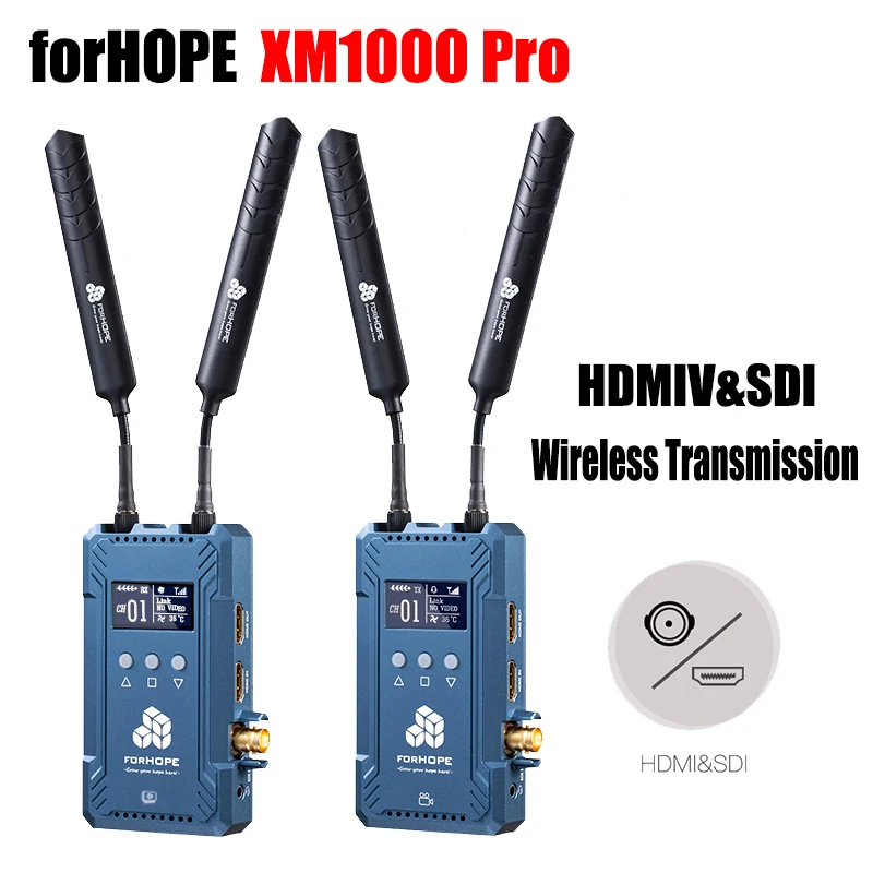 Беспроводная система передачи видео forHOPE XM1000pro с внутренней связью, потоковой SDI HDMI-совместимый передатчик и приемник