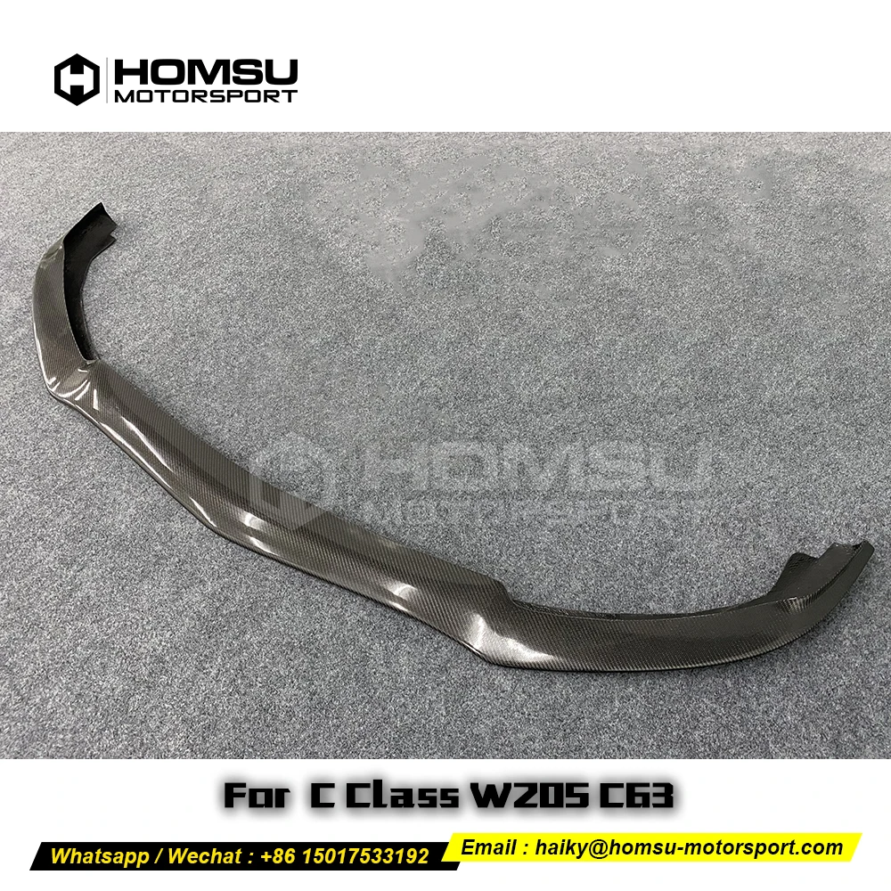 Передняя губа из углеродного волокна в стиле PSM для Mercedes bens класса C W205 C63 передний