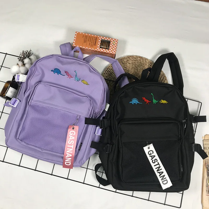 Холщовые дорожные рюкзаки унисекс школьный ранец сумка для обуви Черного