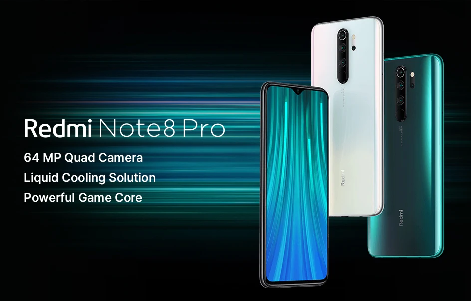 Redmi Note 8 Pro Xiaomi Глобальная версия 6 ГБ 64 ГБ / 128 ГБ Смартфон G90T Octa Core 6,53 ”64-мегапиксельная 4500 мАч NFC Мобильный телефон Android