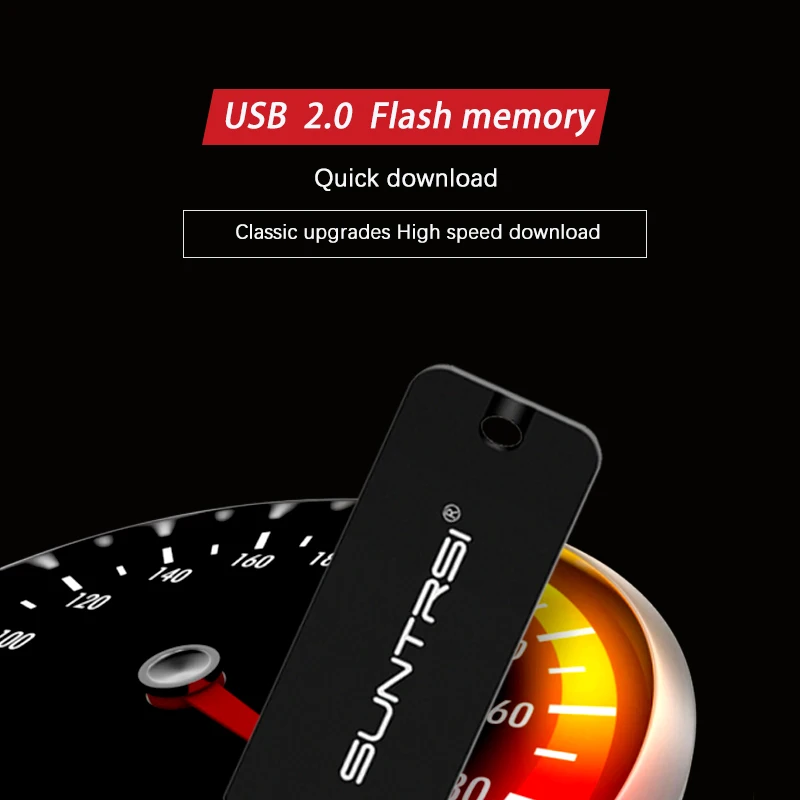 Suntrsi флеш диск USB 2 0 Новый мини матовый черный новый экологически чистый пластик