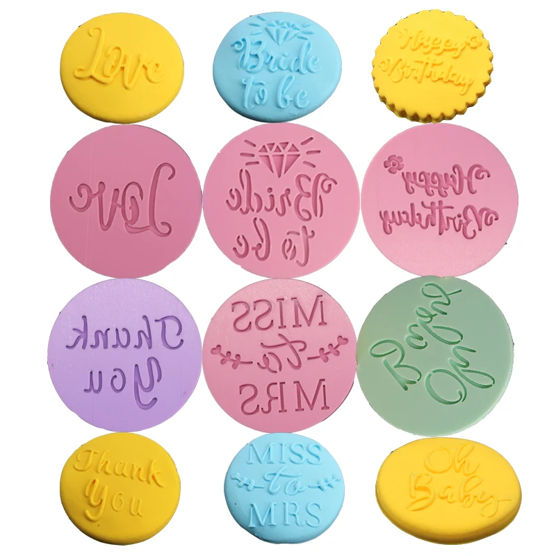 Форма для печенья из пищевого пластика с днем рождения надписью Thank You рельефный