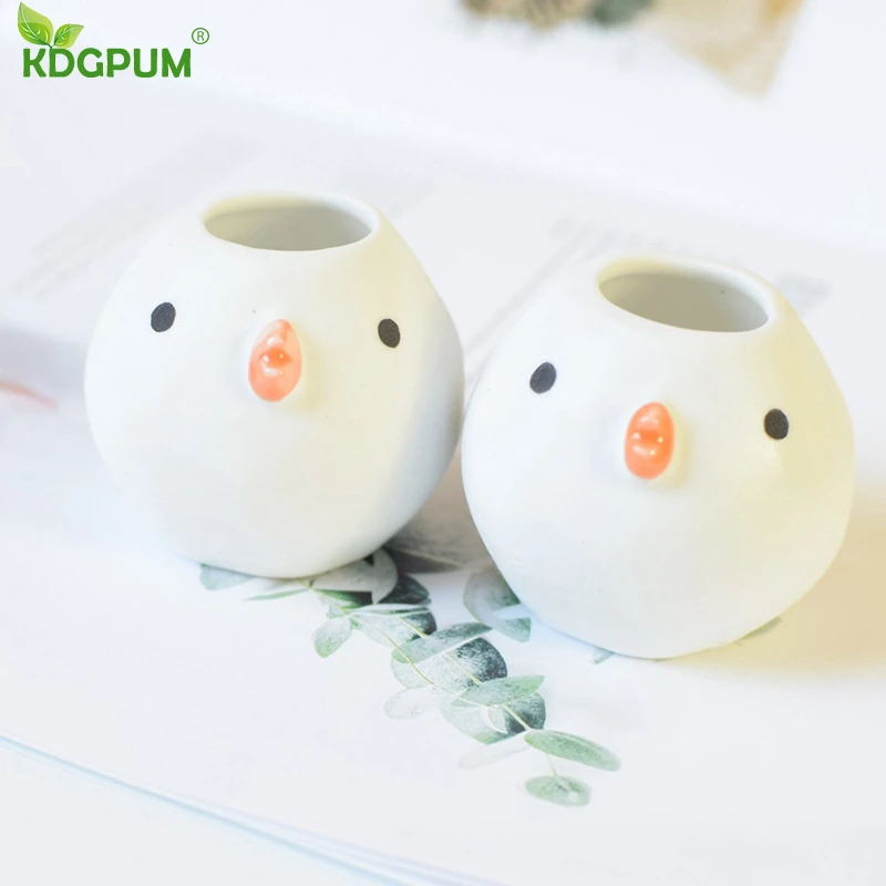 Керамический цветочный горшок мини-Цыпленок с животным большим пальцем