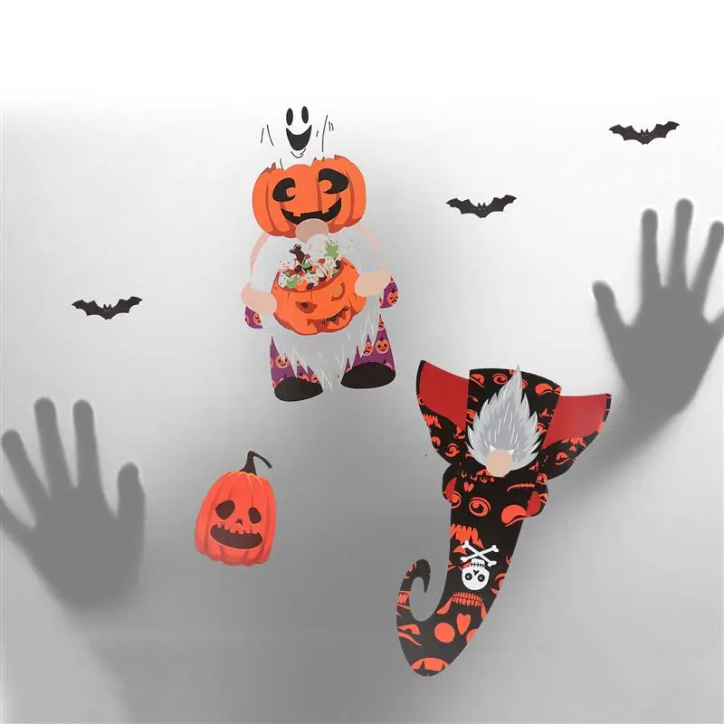 

9 Sheets Decals Halloween Removable DIY Wall Decals Ornament Refrigerator Clings