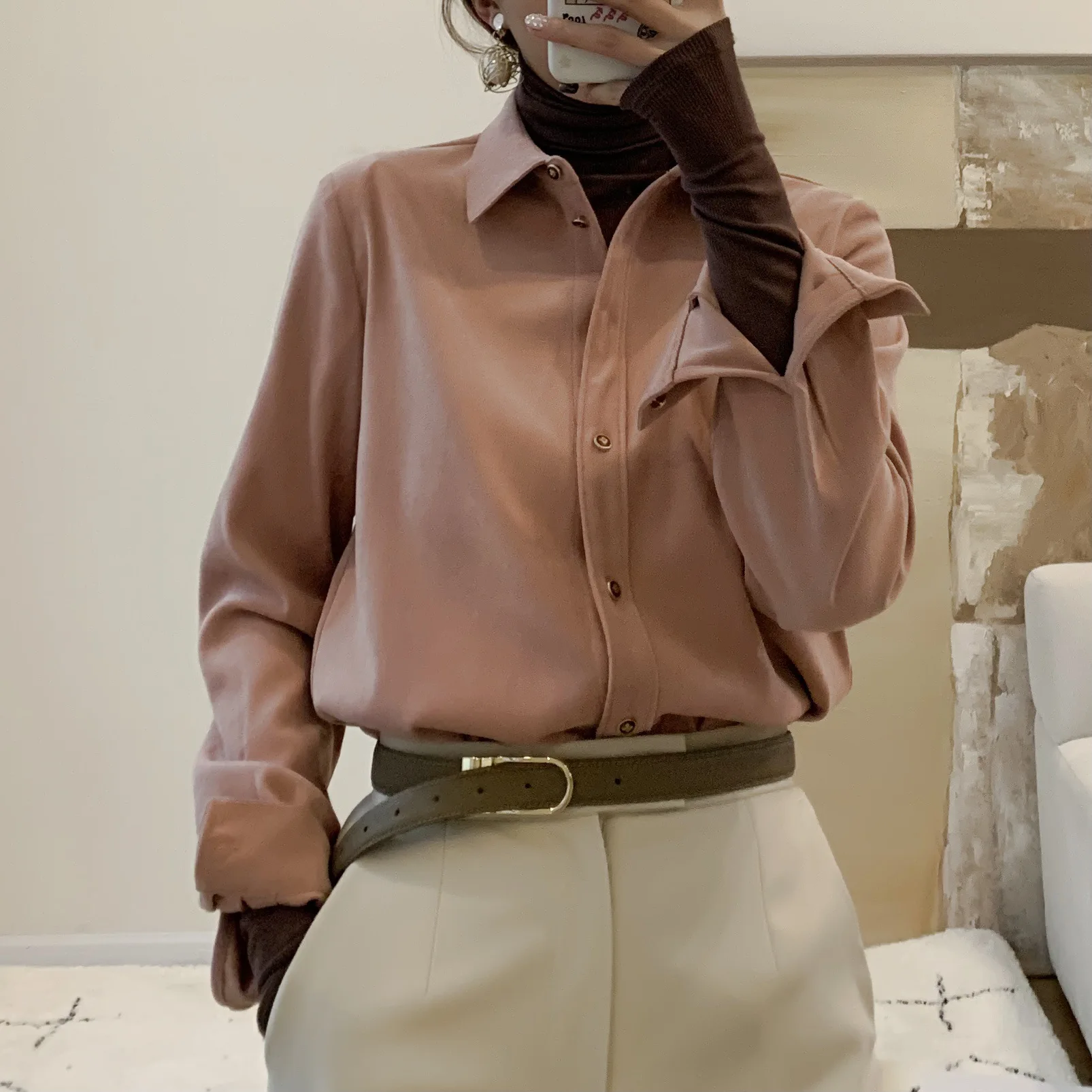 

Sweater Woman new autumn and winter long sleeves with a slim bottom blouse half turtleneck sweater SBD147-SBD148