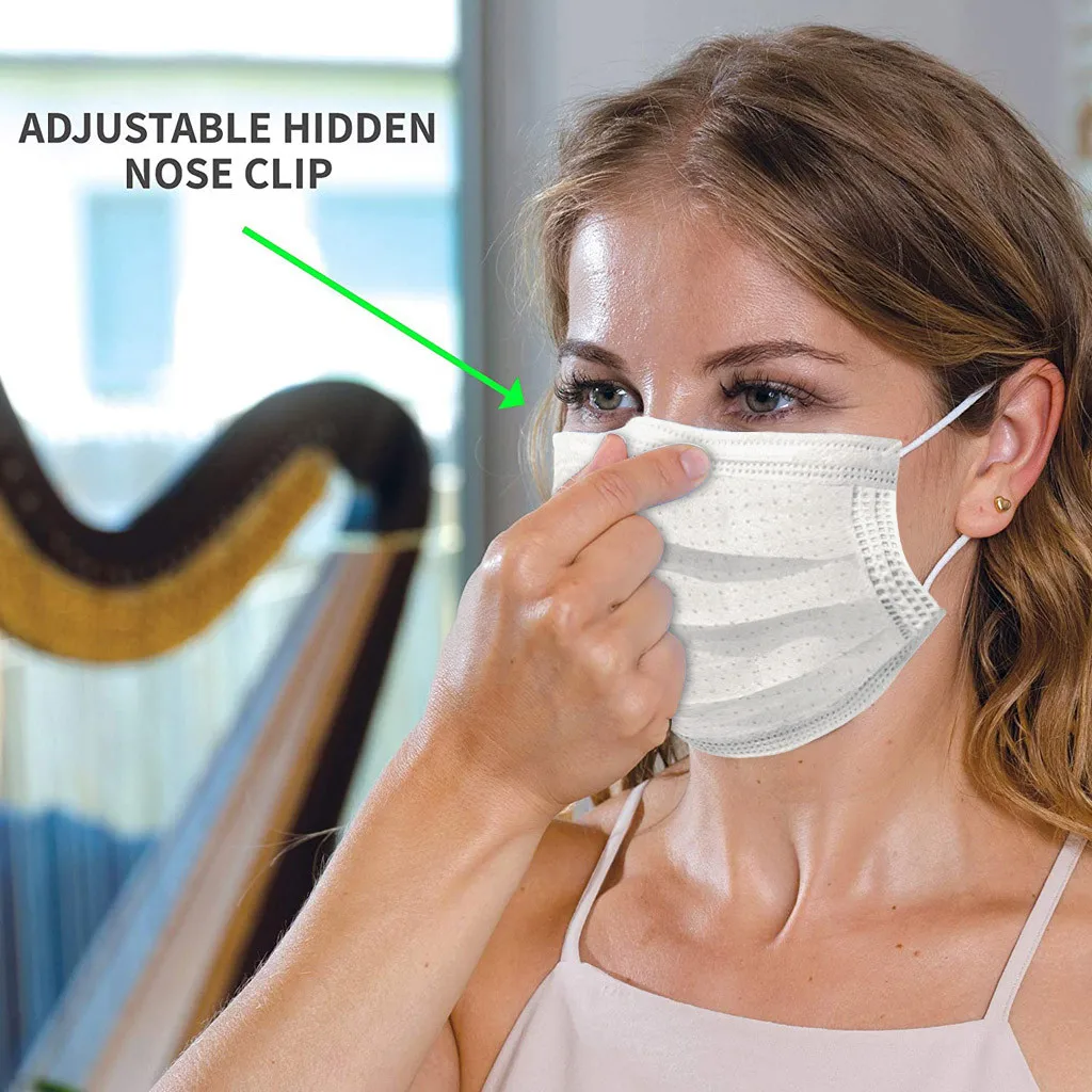 Черная одноразовая трехслойная защитная маска для взрослых с фильтром гигиены