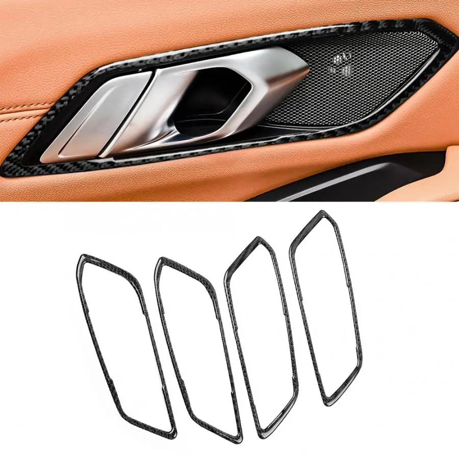 4 шт./компл. левый руль из углеродного волокна дверные ручки рамка отделка