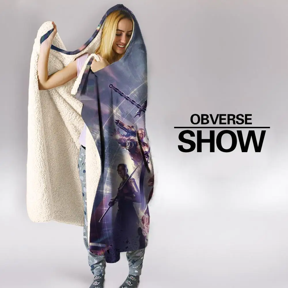 Мода Мстители печатные 3D носимые с капюшоном Одеяло супергерой взрослых пледы