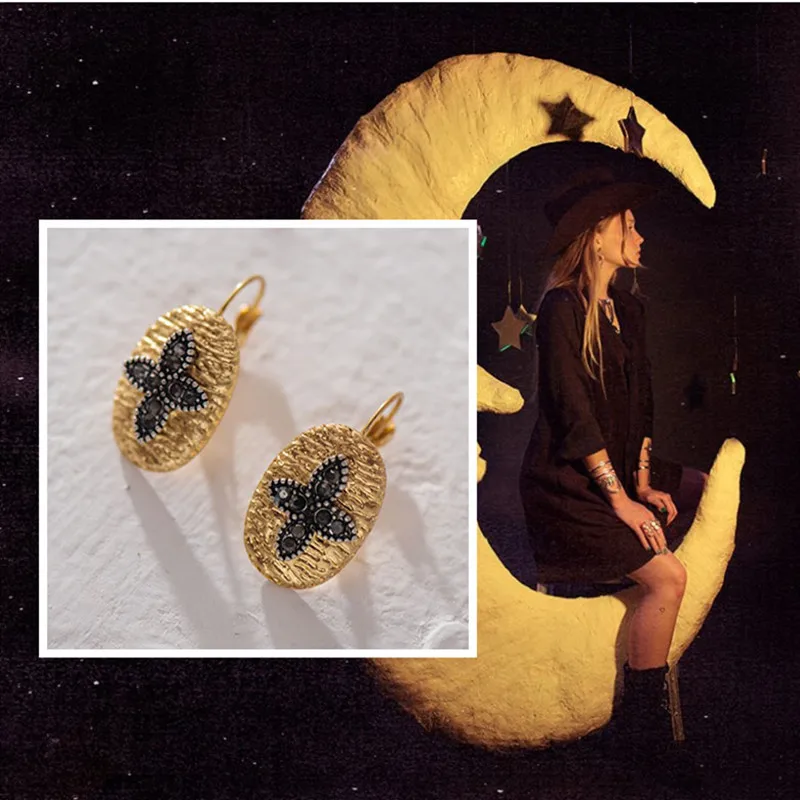 Новые Boho золотые геометрические листья падение Длинные Винтажные серьги