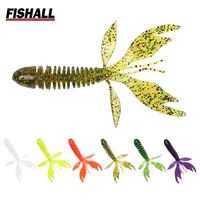 soft lure multi tail 80mm 2 5g single color salt fish smell silicone fishing bait