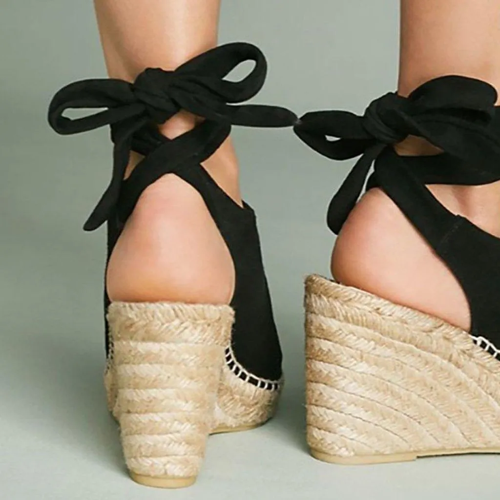 

SAGACE Platform 2019 Fashion Women Female Sandal Wedges Shoes Casual Woman Peep Toe Black Platform Sandals Outside Shoes J21