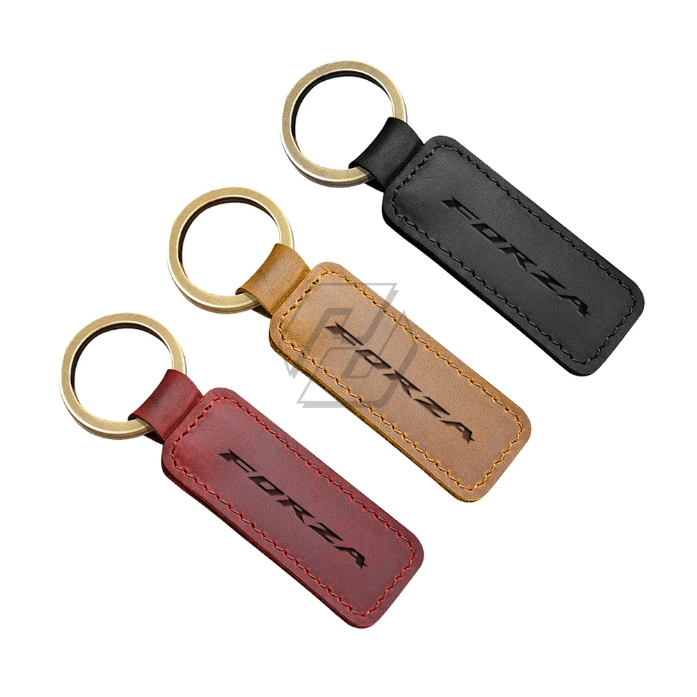 

For Honda Forza 125 250 300 Scooter Motorcycle Cowhide Keychain Key Ring
