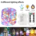 СВЕТОДИОДНАЯ Гирлянда Luces, гирлянда, сказочные огни, гирлянда для украшения дома, свадьбы, Нового года, светодиодная лампа с питанием от USBбатареи