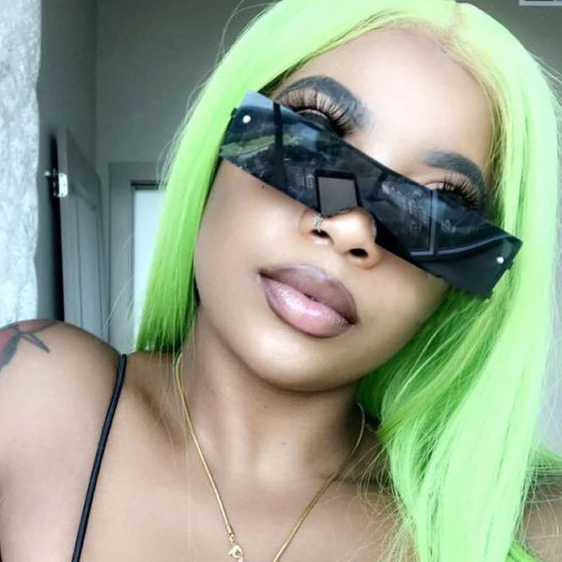 

Fashion Rectangle Sunglasses Women 2019 Stglish Trendy Red Blue Tinted Color Lens Metal Retro Female Eyewear UV400 Shades De Sol