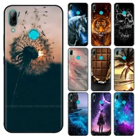 for huawei y7 2019 case bumper silicone tpu back cover soft phone case for huawei y7 2019 coque bumper 6 26 inch flower marble