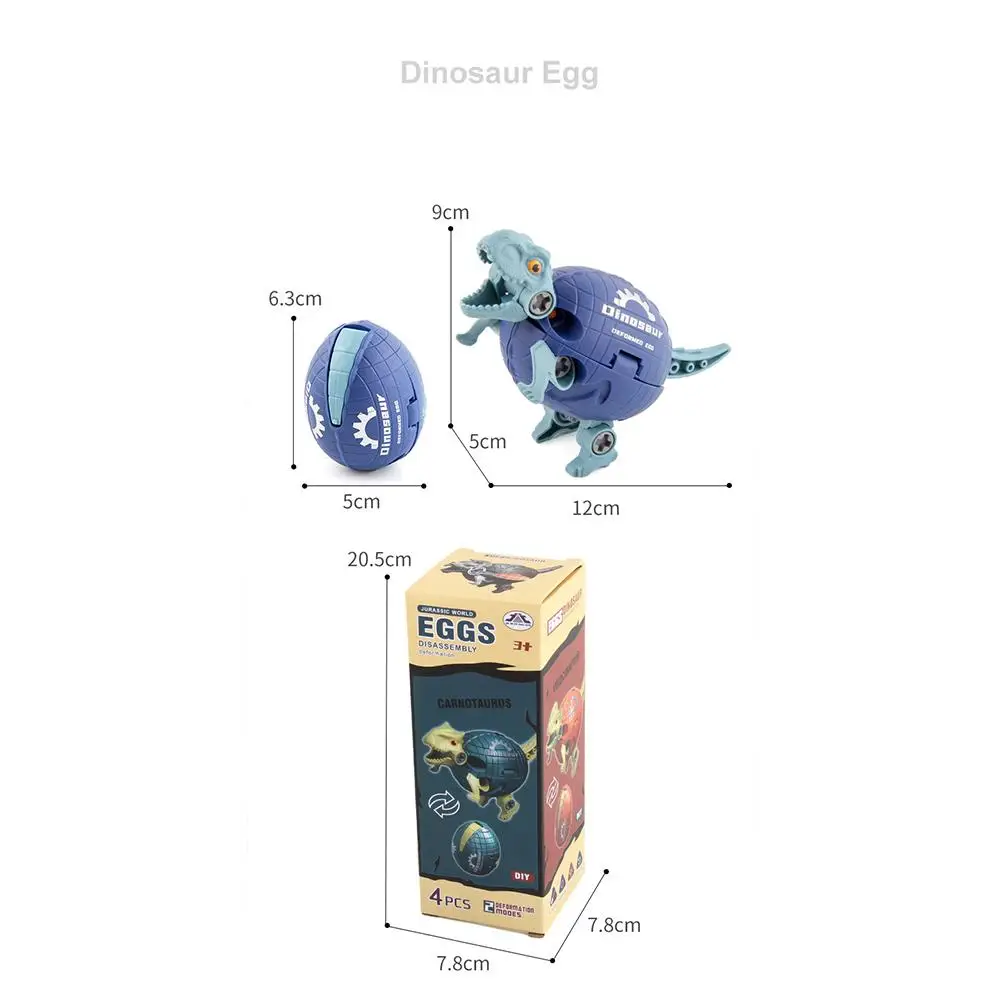 

Children's Dinosaur Construction Boy Toy DIY Deformed Assembling Dinosaur Eggs Toy Screwing Disassembling Children Puzzle Toys