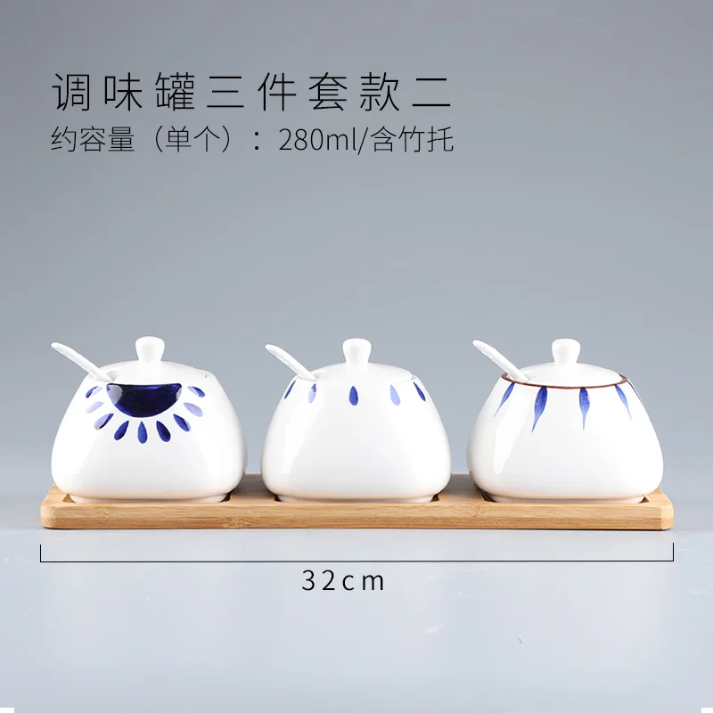 

Ceramic Creative Seasoning Jar Pepper Storage Box Salt Organizer Spice Jar Household Container Azucarero Kitchen Tools DF50TW