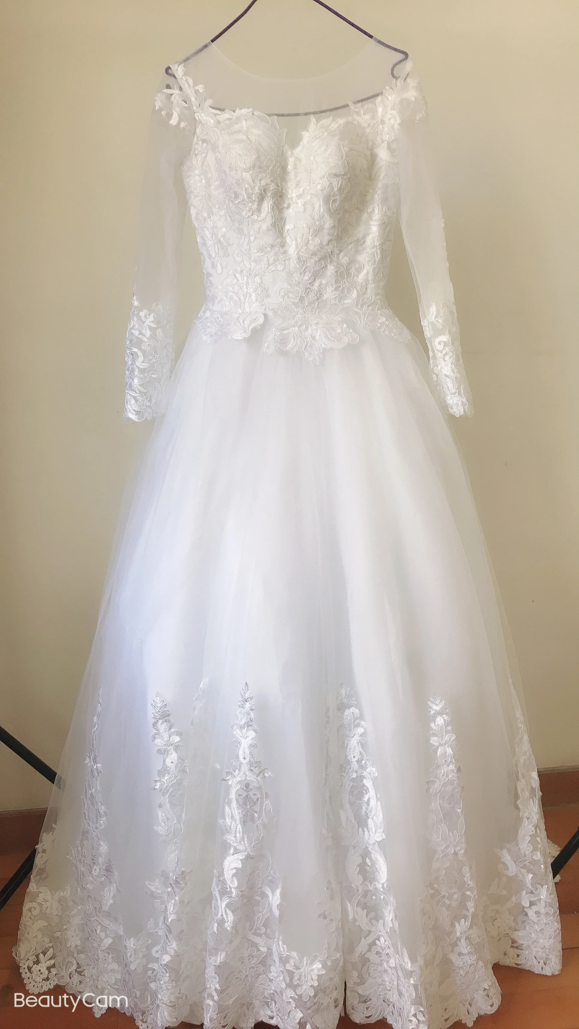 Женское свадебное платье Fansmile винтажное бальное с длинным шлейфом модель 2020