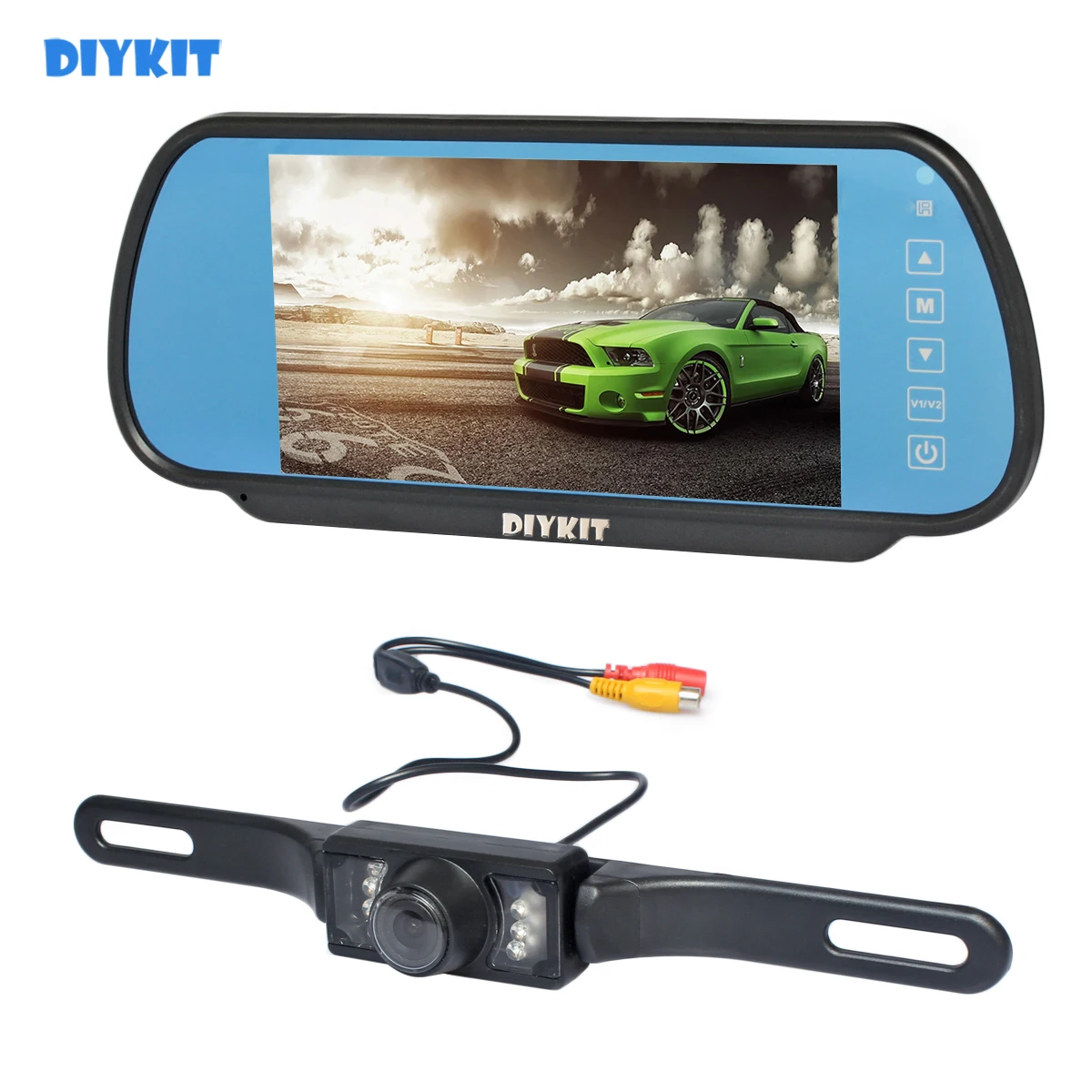 

Автомобильная парковочная система DIYKIT HD, ИК камера заднего вида с ночным видением и 7-дюймовым монитором для зеркала заднего вида