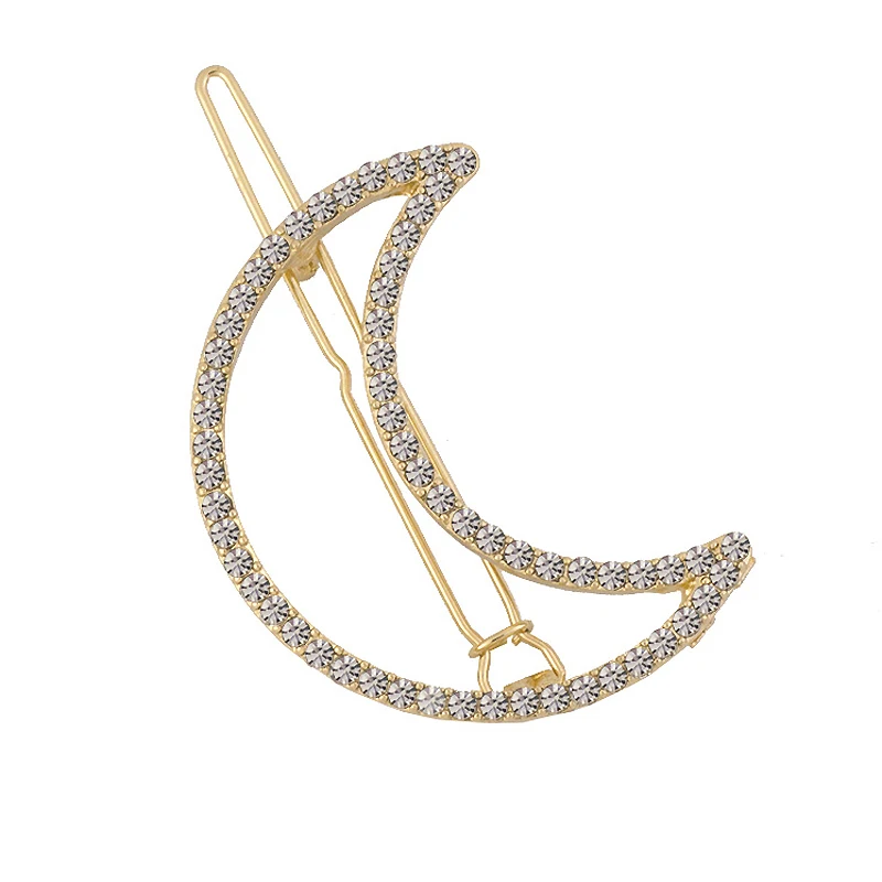 Заколка для волос с простыми золотыми кристаллами и стразы аксессуары женщин