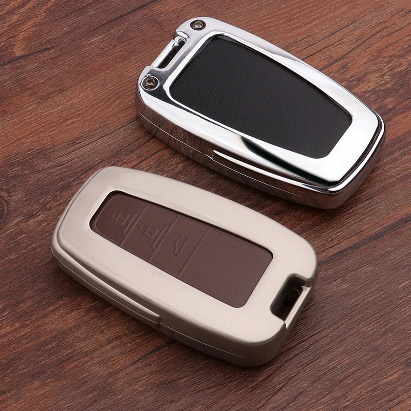 Чехол из цинкового сплава и искусственной кожи для Toyota CHR Prado 2017 2018 Prius Camry Corolla RAV4