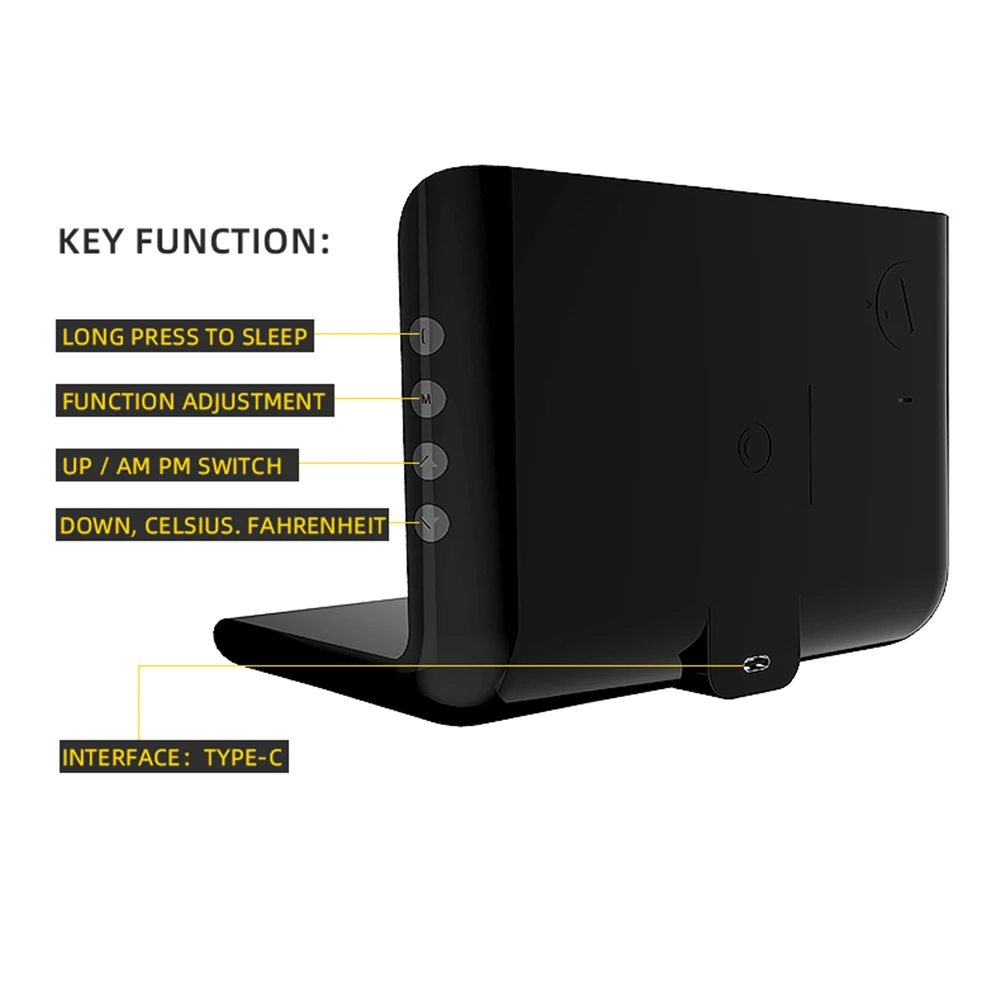 

10W Qi Wireless Charger Wireless Charging Pad Thermometer Calendar Clock Fast Charge Cargador Inalambrico For Iphone Samsung