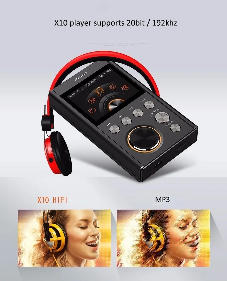 AK NiNTAUS X10S MP3 Hifi плеер обновленная версия DSD64 HIFI музыка Высокое качество Мини Спортивный ЦАП WM8965 процессор 16 Гб