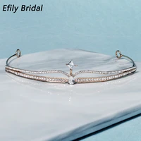 efily rhinestone crown headband bridal wedding tiaras and crowns for women hair accessories party hair jewelry bride headpiece