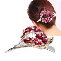 wholesale korean version hollow out heart hair accessories ornaments with crystal hairpin fashion hair clip barrette hairwear