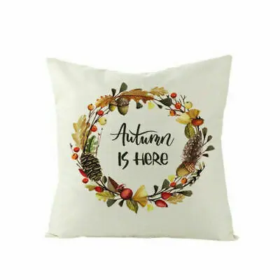 Happy Thanksgiving Day Pillowcase Harvest Pumpkin Thanks Decor Fall 18&quot Sofa Waist Cushion Cover Home Room Decoration | Дом и сад