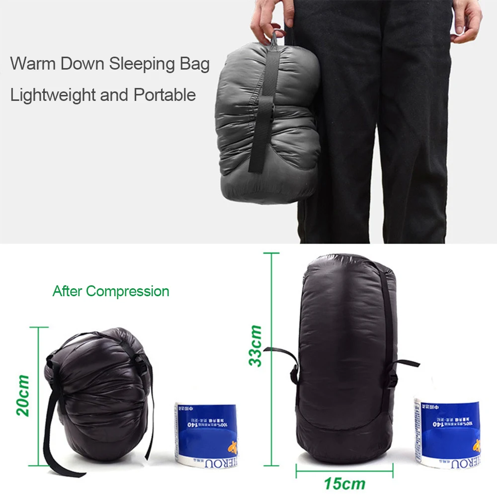 Winter Warm Sleeping Bag Outdoor Water Repellent Down Sack Backpacking Camping Hiking Envelope | Спорт и развлечения