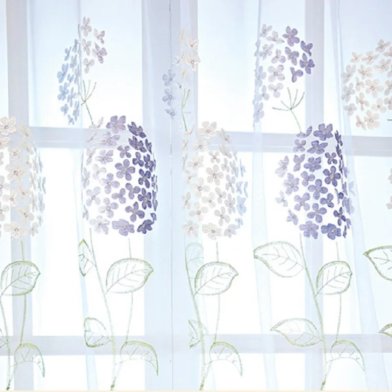 

Light Luxury European Classical Embroidery Curtains for Living Room Bedroom Modern Minimalist Decoration Valance Curtain Custom