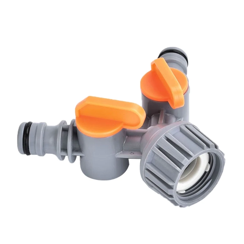 

3 Way Tap Connector Water Splitter Female 1/2" 3/4" Garden Hose Y Splitter Watering Adjustable Switch Tools T21C