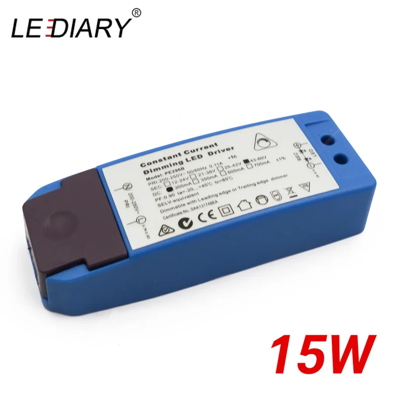 Светодиодный iary 5W 10W 15W симистор постоянный ток затемнения CE Светодиодный драйвер 220V 300mA с регулируемой яркостью с передним краем или затемнитель задней кромки