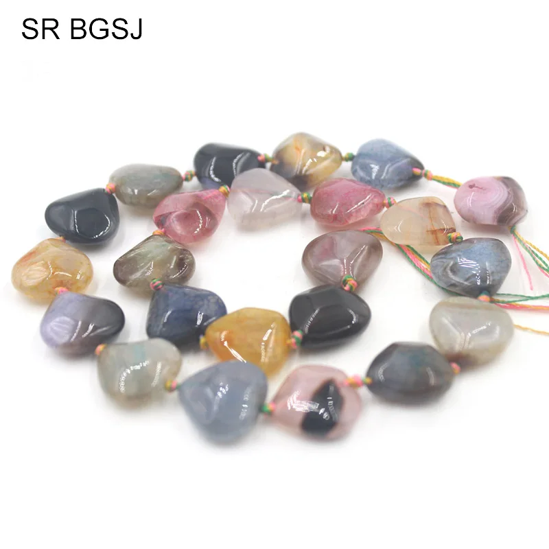Бесплатная доставка BGSJ разноцветные смешанные кракле Агат Оникс Камень круглые