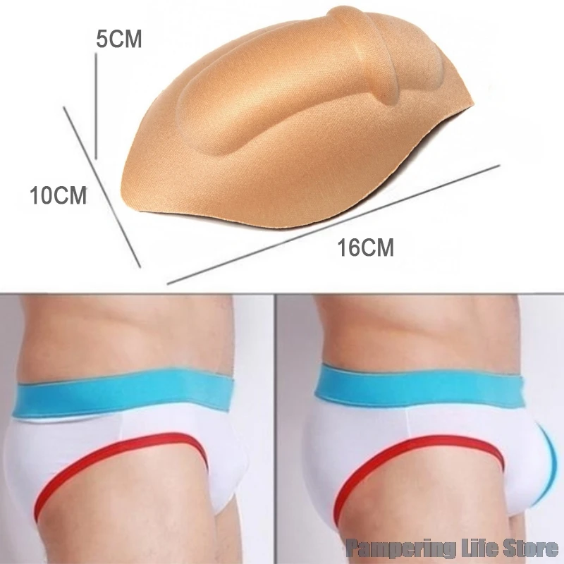 

1PCS Men Bulge Cup Pads Sponge Cup Enhancing Men Underwear Briefs Sexy Bulge Pad Magic Buttocks Removable Push Up Cup